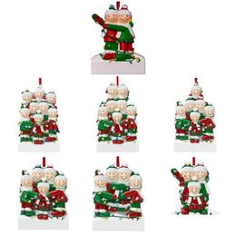 Christmas Decorations Personalised Resin Ornaments Pendant Family Drop Delivery Home Garden Festive Party Supplies Dhavi
