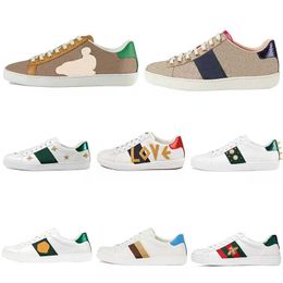 Scarpe Sneakers casual Scarpe da ginnastica in pelle Scarpe sportive da passeggio Designer Ace Classic Stripes Sneaker Uomo Donna Bee Chaussures