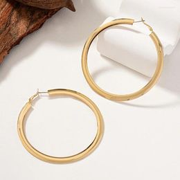 Hoop Earrings Simple Exaggeration Geometric Circle Metal For Women Holiday OL Party Gift Fashion Jewellery Ear Accessories CE198