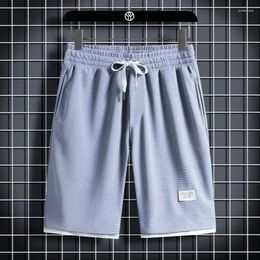 Men's Shorts Summer Fashion Men Sports Korean Style Streetwear Male Casual Elastic Waist Clothing Solid Colour Sweat