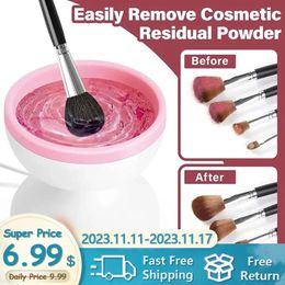 Other Skin Care Tools Portable USB Makeup Brush Cleaner Machine Electric Cosmetic Cleaning Washing Automatic Brushes 231121