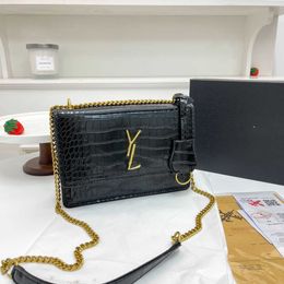 Designer Bag Women's Fashion Leather Shoulder Bag Crocodile Pattern Crossbody Bag Ladies Goldern Chain Crossbody Bags Women Handbag purse wallet 88991