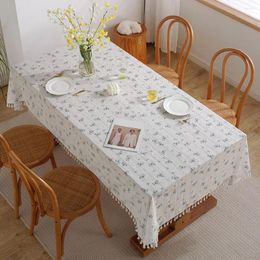 Table Cloth Polyester Small Floral Tablecloth Tea Decoration Rectangle Cover For Kitchen Wedding Dining Room Tableclo G1k9