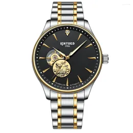 Wristwatches Fashion Business Mechanical Watch Automatic Men's Hollow Out Design Waterproof Clock Relogios Masculino