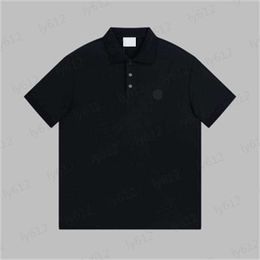 Mens Tops Designer Summer Spring Clothes Dark Green Fashion Casual Luxury Classic Brand Pattern Printed Bead Lapel Polo Shirt Men T-shirts 0206 AQZF