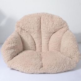 Pillow Warm Sofa Waist And Sea Shell Plush Seat For Home Office Car Chair Travel Back Almofada