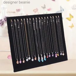 Jewellery Stand Black Velvet 17 Hook Necklace Jewellery Tray Display Organiser (17 Hook Necklace)L231121