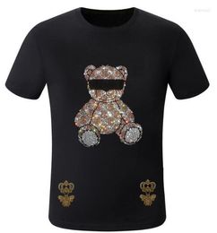 Men's T Shirts 2023 Multicolor Designer Rhinestone T-shirt Men's Gifts Boys Top Tees Drop