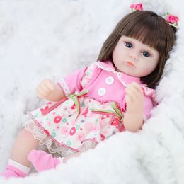 Dolls 42CM Baby Reborn Doll Toys For Girls Sleeping Accompany Doll Realistic Lifelike Soft Toddler Bebe Reborn Birthday Present Gifts 231121