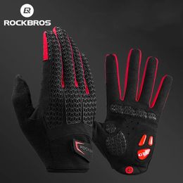 Ski Gloves ROCKBROS Windproof Cycling Gloves Touch Screen Riding MTB Bike Bicycle Gloves Thermal Warm Motorcycle Winter Autumn Bike Gloves 231120