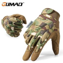 Cycling Gloves Multicam Tactical Men Outdoor Hunting Hiking Climbing Sports Army Military Combat Antiskid Full Finger Mittens 231121
