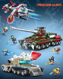 Mini Building Blocks Kaizhi Brand Missile Vehicle and Tank Military Build Block with Lighting Assembly Puzzle Toys for Boy Christmas Gifts
