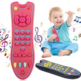 Rattles Mobiles Music Mobile Phone TV Remote Control Baby Early Educational Toys Electric Numbers English Learning Gift For born 231121