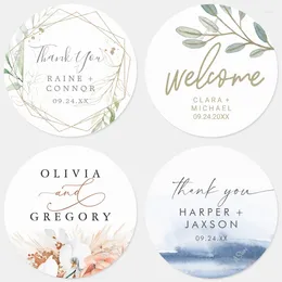 Party Supplies 3/4/5/6/7cm Custom Sticker And Customized Logos Wedding Birthday Baptism Stickers Design Your Own Personalize