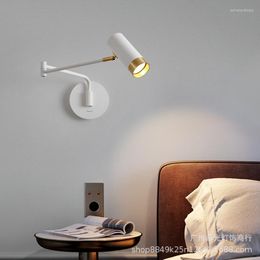 Wall Lamp Modern Crystal Mounted Kawaii Room Decor Gooseneck Reading Light Led Switch