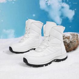 Boots Women's High Top Thick Sole Snow Warm And Cotton Fashionable Trendy Cold Resistant Shoes Free Of