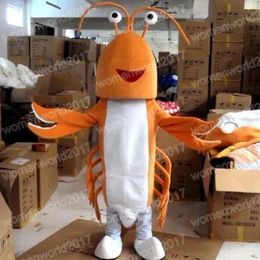 Halloween Orange lobster Mascot Costume Simulation Cartoon Character Outfits Suit Adults Size Outfit Unisex Birthday Christmas Carnival Fancy Dress