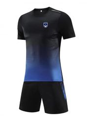 FC Girondins de Bordeaux Men's Tracksuits summer leisure short sleeve suit sport training suit outdoor Leisure jogging T-shirt leisure sport short sleeve shirt