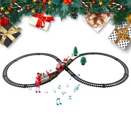 Wall Decor Christmas Train Set For Under The Tree 3 In 1 Christmas Train Railway Kits Locomotive Engine With Sound And Lights Christmas 231121