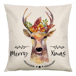 Pillow Case Cushion Cover Pillowcase 1pcs 45cm X Christmas Invisible Zip Single Side Printing Square Office Brand