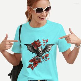 Women's T Shirts Gothic Bat Animal T-shirt 90s Trend Vintage Women Clothing Retro Hip Hop Streetwear Tee Clothes Funny Graphic Shirt