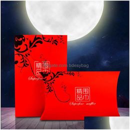 Gift Wrap Large Peony Flower Box With Bag Kraft Pillow Boxes For Scarf Packaging Shape Lx1170 Drop Delivery Home Garden Fest Dhjsb