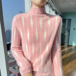 Women's Sweaters Semi-High-Necked Pullover Pure Sweater Autumn And Winter Thick Long-Sleeved Bottoming Knitted Cashmere