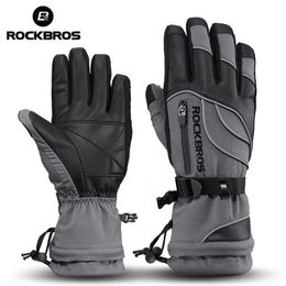 Cycling Gloves ROCKBROS 40 Degree Winter Thermal Waterproof Windproof Mtb Bike For Skiing Hiking Snowmobile Motorcycle 231121
