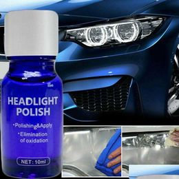 Windshield Wipers Rush Sale9H 10Ml 30Ml Car Hardness Headlight Lens Restorer Repair Liquid Polish Cleaner Set Environmentally Friend Dh3L5