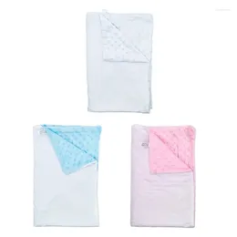 Blankets 30x40in Heat Transfer Printed Baby Blanket With Dotted Backing 2-Layers Swaddles Wrap Towel Warm Bedding Stuff For DIY