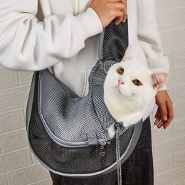 Dog Car Seat Covers Lightweight Portable Mesh Single Shoulder Bag Cat Sling Carrier Pet For Puppy