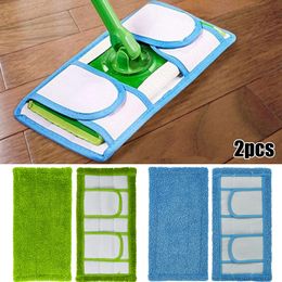 Cleaning Cloths 2Pack Reusable Microfiber Mop Pads Suit For Swiffer Wet And Dry Models Vacuum Cleaner Parts Floors Replacement 230421
