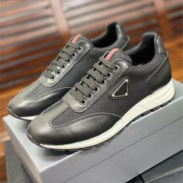 Fashion Men Casual Shoes Senior Re-Nylon Soft Bottom Running Sneakers Italy Elastic Band Low Top Calfskin Designer Breathable Casuals Tennis Sports Shoes Box EU 38-45