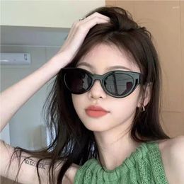 Sunglasses Design Women Fashion Unisex Oval Eyeglasses Korean Cat Eye Sun Glasses Protection Eyewear Shade