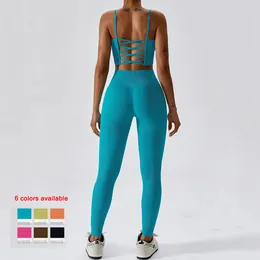 Active Sets 2 PCS Seamless Women Yoga Set Sports Cross Bra & Fitness High Waist Hip Raise Leggings Gym Workout Clothing Suits