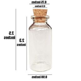 20ML cork jar glass bottles DIY decoration mini Favours message glass bottle vial cork small glass bottles jars Party Favours Xscmt