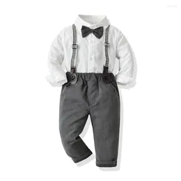 Clothing Sets Spring Autumn Fashion Baby Boy Clothes Cotton Jumpsuit One-pieces Outfits Formal Set Gentleman Birthday Suit A