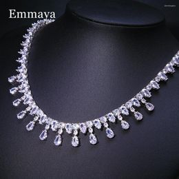 Pendant Necklaces Emmaya Arrival Exquisite Cubic Zircon Necklace For Women&Girls Noble Dress-Up Luxury Jewelry Wedding Party Fascinating
