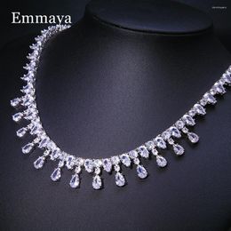 Pendant Necklaces Emmaya Arrival Exquisite Cubic Zircon Necklace For Women&Girls Noble Dress-Up Luxury Jewellery Wedding Party Fascinating