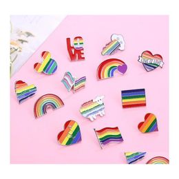 Cartoon Accessories Rainbow Lgbt Brooch Heart Flag Sheep Mouse Enamel Pins Lesbians Gays Pride Badge Lover Clothes Lapel Pin Gift 13 Dhuja