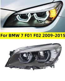 Car Headlight All LED For BMW 7 Series F01 F02 2009-20 15 Turn Light Laser Style Replacement DRL Daytime Lights