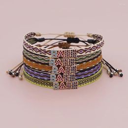 Charm Bracelets YASTYT Cloth Braided Rope Bracelet Handmade Friendship For Men Women Child Lucky Jewellery Cubic Zirconia Pulseras