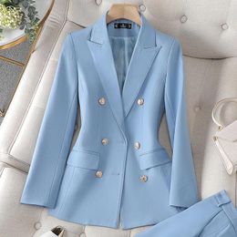 Women's Two Piece Pants Ladies Suit Office Wear Blazer Tops And Formal Classy Outfits For Women Set Business Work Jacket Trousers