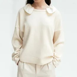 Women's Hoodies Women Autumn And Winter Fashion Ruffled Detachable Collar Loose Long-sleeved Cute Sweatshirt