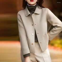 Women's Jackets Fashion Elegant Women Coat Korean Version Simple Solid Colour Woollen Temperament Loose Autumn Short Jacket 2023