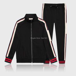 Luxury Autumn Mens Sweat Suits Sets Jogger Jackets With Pants Suit Hip Hop Black Gray Designer Tracksuits