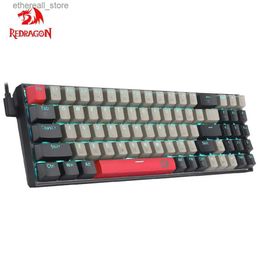 Keyboards REDRAGON K688 USB Mini Mechanical Gaming Keyboard Blue Red Switch 78 Keys Wired Gamer for Computer PC Laptop Q231121