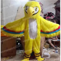 Halloween Yellow parrot Mascot Costume Simulation Cartoon Character Outfits Suit Adults Size Outfit Unisex Birthday Christmas Carnival Fancy Dress