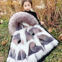 Down Coat 2023 Fashion Children's Winter Warm Parka For Girl Thick Big Faux Fur Collar Kids Clothes Snowsuit Jacket Overcoat Clothing
