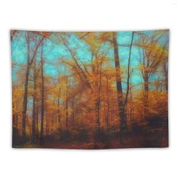 Tapestries Colours Of Fall - Forest In Autumn Foliage Tapestry Tapete For The Wall Bedroom Decorations